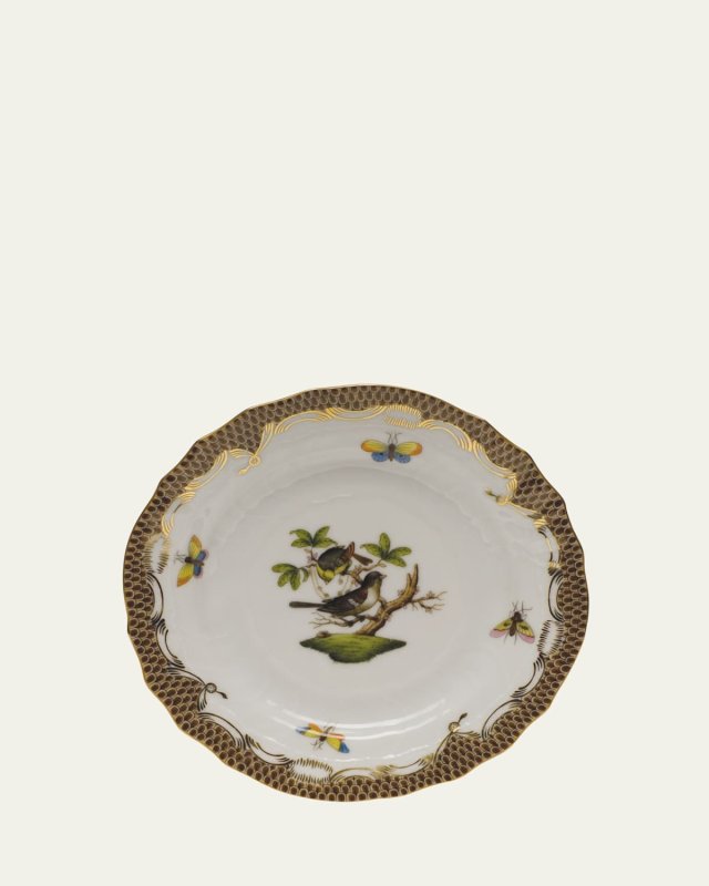 Rothchilds Bird Brown Bread & Butter Plate